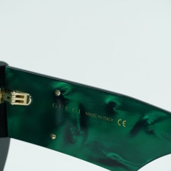 Gucci GG0956S 001 Sunglasses Black Square Frame, Green Lenses main image 6